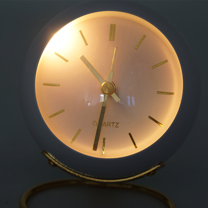 vintage minimalist round table alarm clock aesthetic room decor roomtery