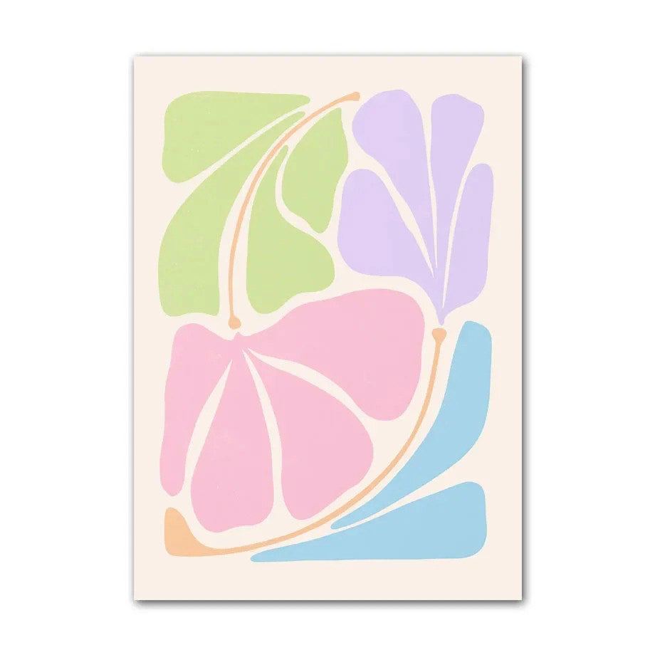 minimalist pastel aesthetic floral print gallery wall art canvas posters roomtery room decor