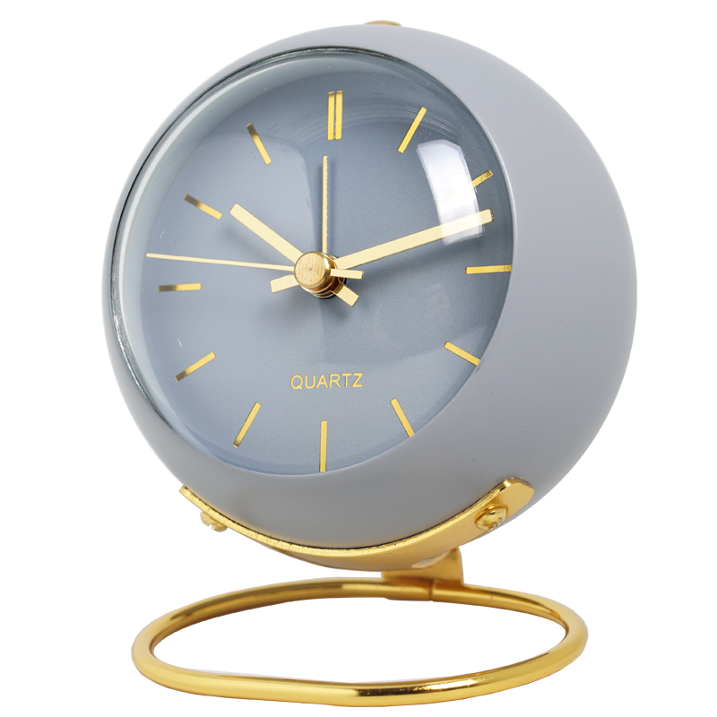 vintage minimalist round table alarm clock aesthetic room decor roomtery