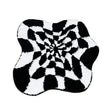Black & White Checkered Blob Rug