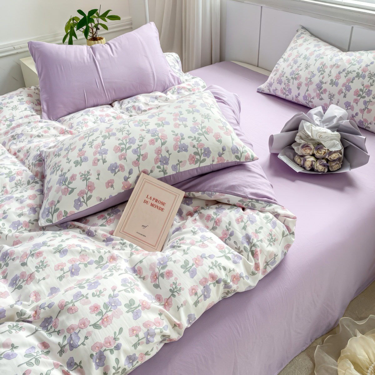 Lavender-Floral-Bedding-Set