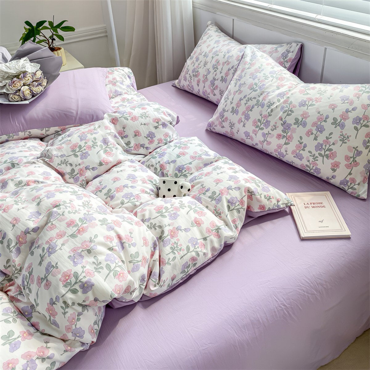 Lavender-Floral-Bedding-Set