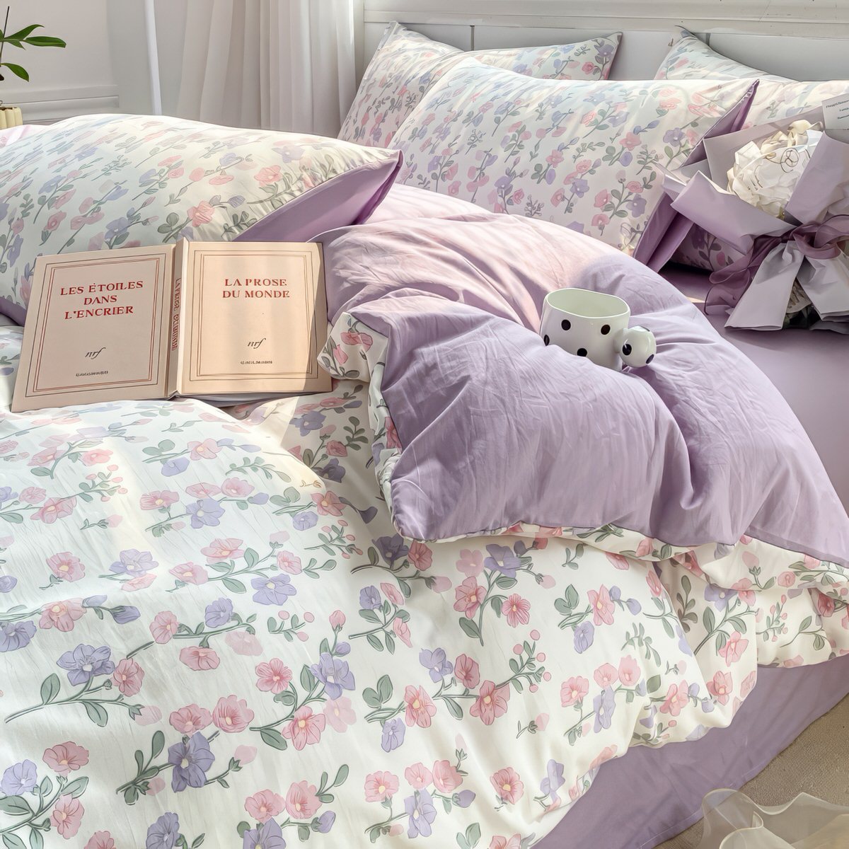 Lavender-Floral-Bedding-Set