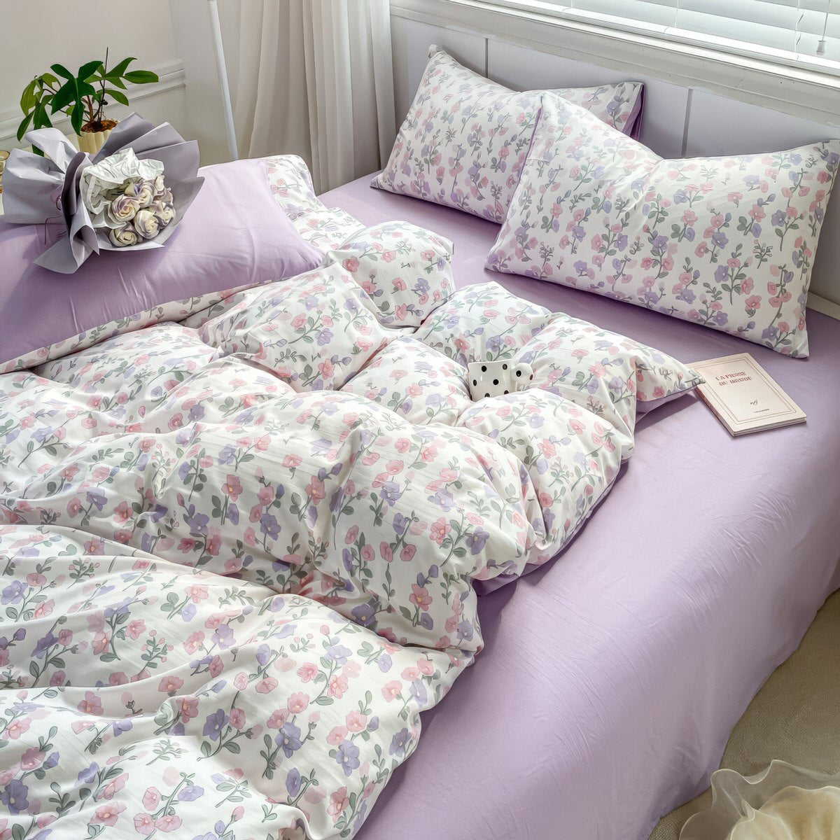 Lavender-Floral-Bedding-Set