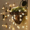 aesthetic led lights snow flake string fairy christmas lights roomtery