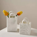 paper bag shaped aesthetic ceramic table top vase roomtery