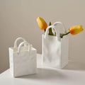 paper bag shaped aesthetic ceramic table top vase roomtery