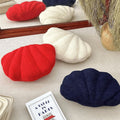 terry seashell shaped plush throw cushion 