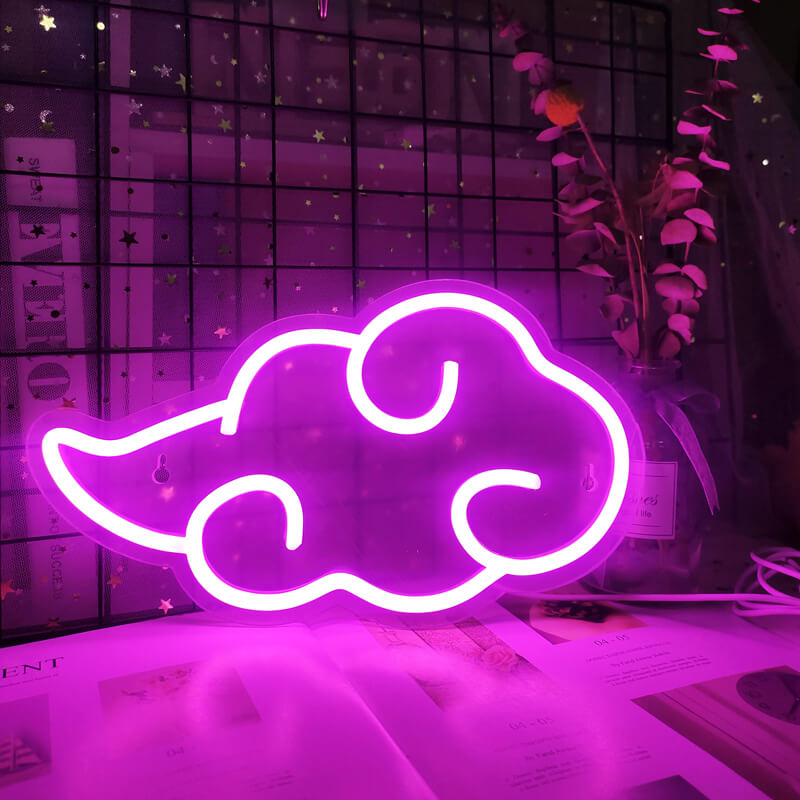 anime  cloud kawaii aesthetic wall decor neon sign roomtery