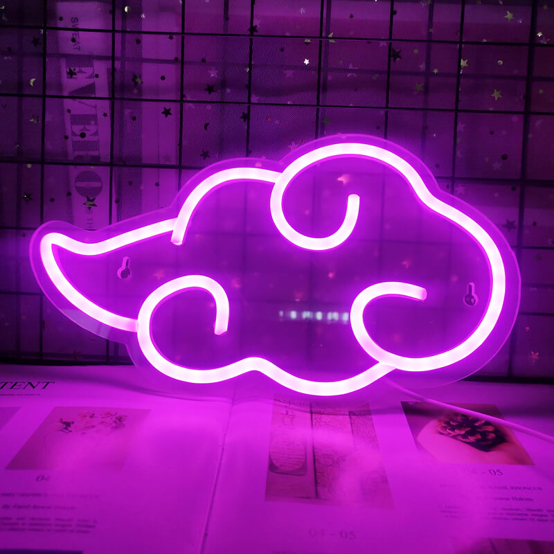 anime  cloud kawaii aesthetic wall decor neon sign roomtery