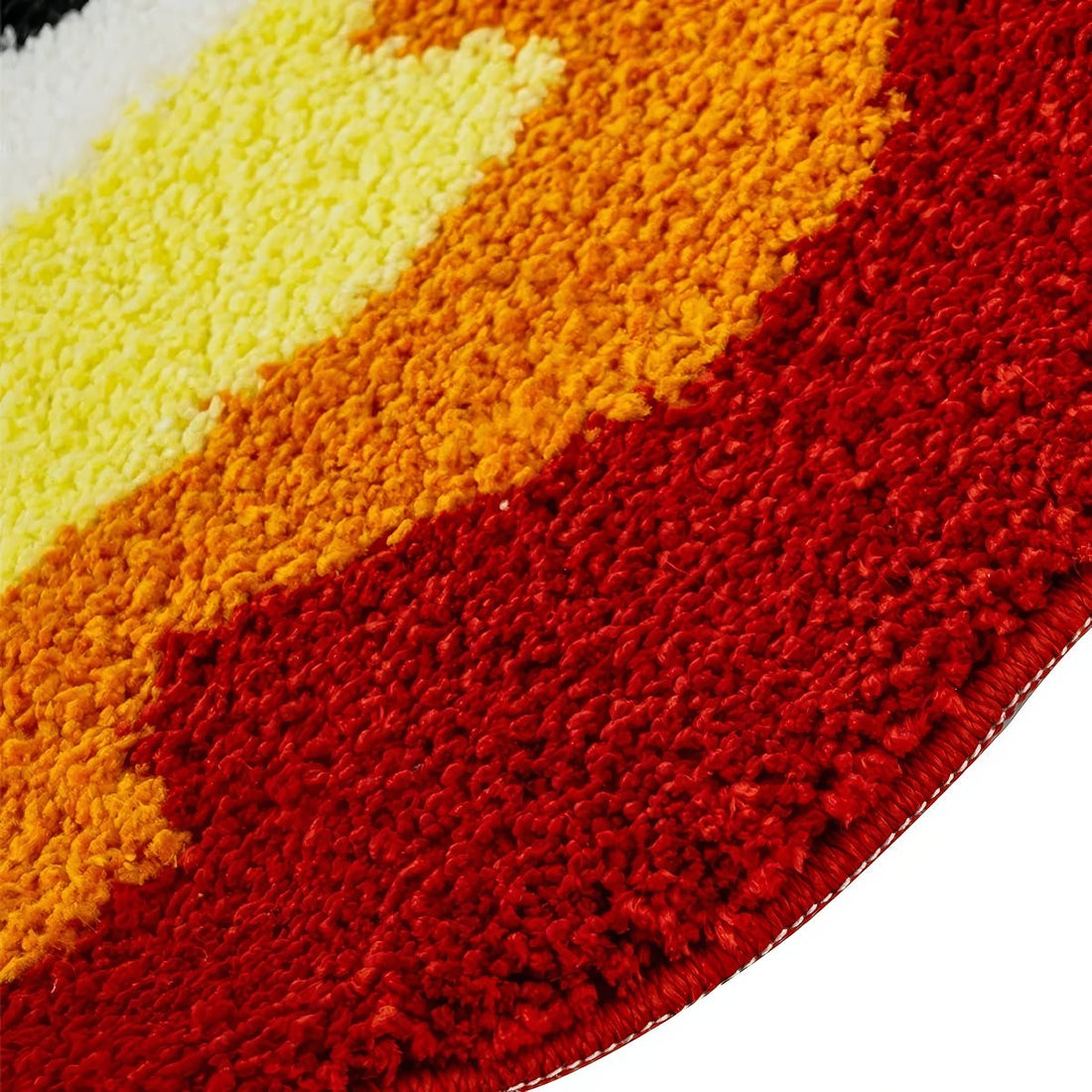 Flame-shaped rug with a cartoon face from anime