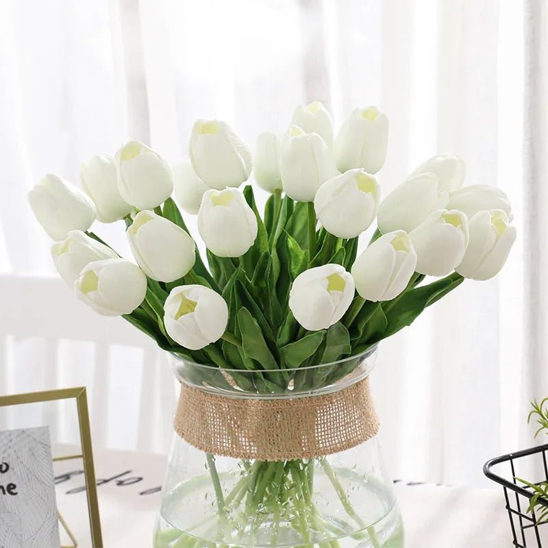 artificial tulip flowers bouquet roomtery aesthetic room decor