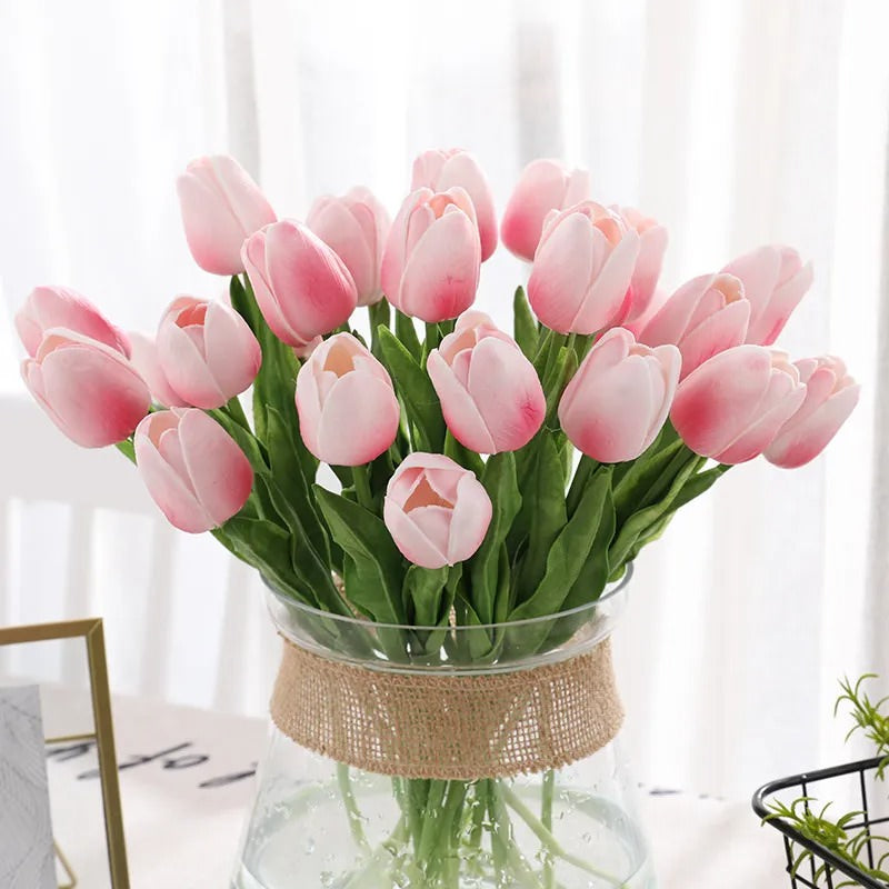artificial tulip flowers bouquet roomtery aesthetic room decor