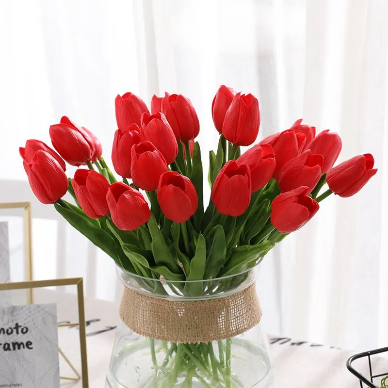 artificial tulip flowers bouquet roomtery aesthetic room decor