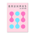 barbiecore aesthetic gallery wall art prints canvas posters in bright pink and acid blue colors 