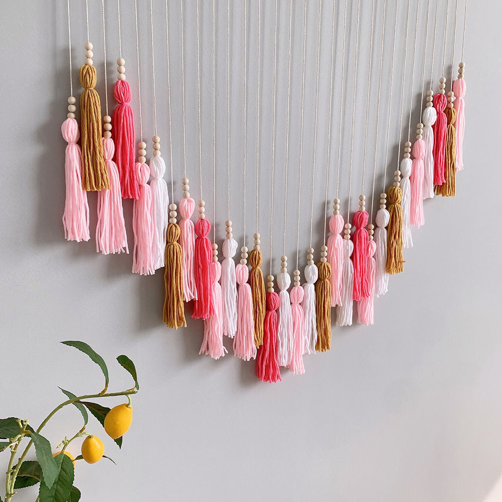 beads tassels tapestry wall decor