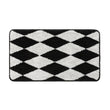 B&W Argyle Print Accent Rug