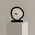 black and white irregular minimalist desk clock