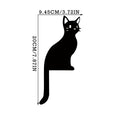 black cat silhouette decor sitting on door frame minimalist wall accent