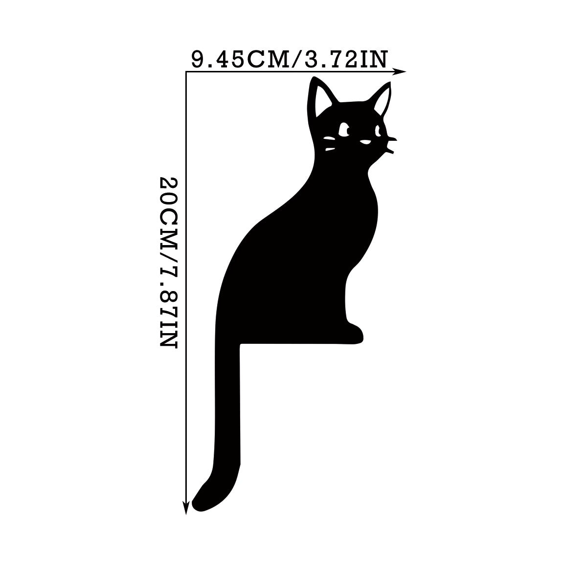 black cat silhouette decor sitting on door frame minimalist wall accent