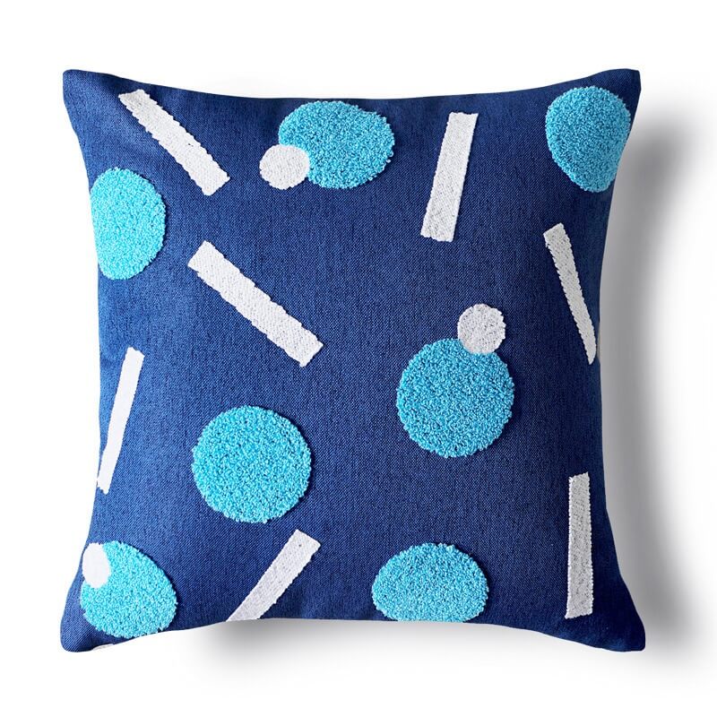 blue shades themed preppy aesthetic decor cushion cover roomtery
