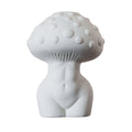 body mushroom white ceramic vase