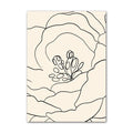 minimalist flower print in pale brown color boho aesthetic room decor roomtery