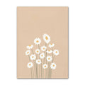 minimalist flower print in pale brown color boho aesthetic room decor roomtery