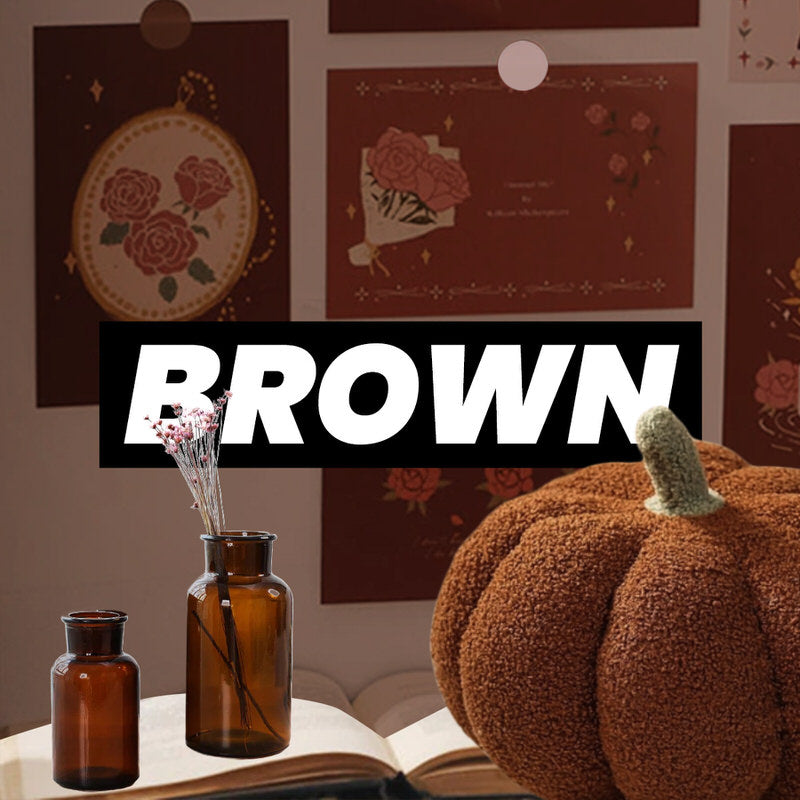 brown color themed aesthetic room decor roomtery