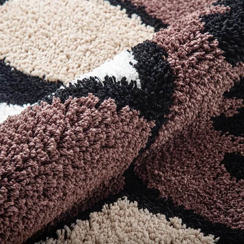 brown shades zombie daisy flower accent rug roomtery