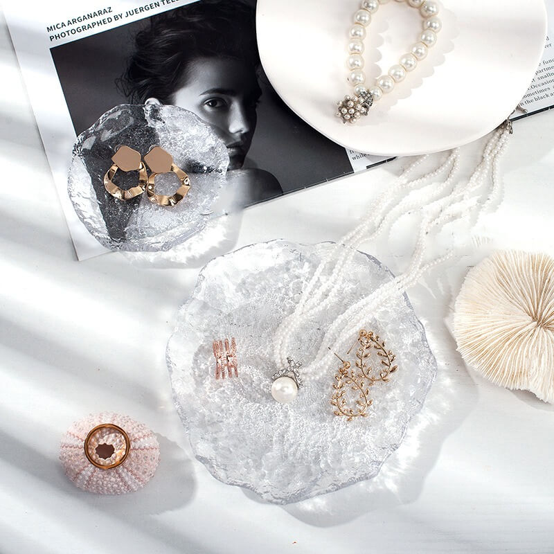 Bubbled Glass Jewelry Tray - Shop Online on roomtery