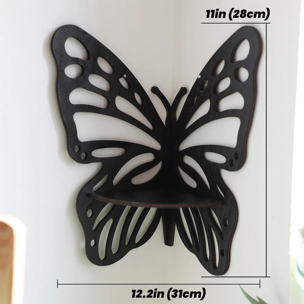 butterfly shaped fairycore aesthetic decor corner shelf roomtery