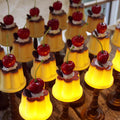 cherry pudding shaped cute mini table retro lamp 