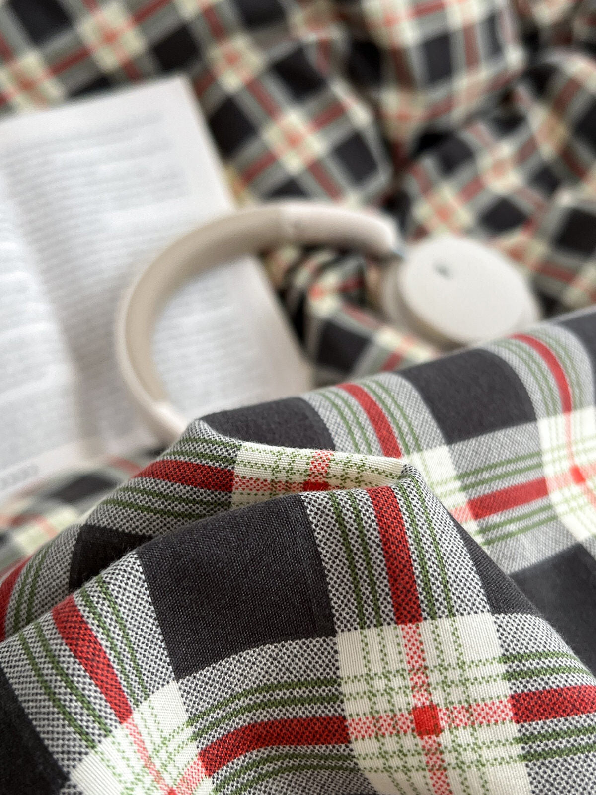 christmas checkered print aesthetic bedding duvet cover set 