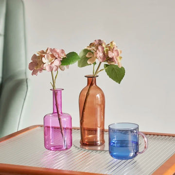 Colorful Vintage Bottle Glass Vase
