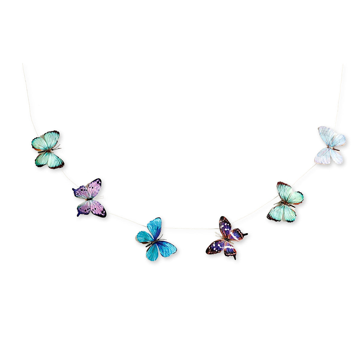 cute and colorful butterflies wall hanging garland