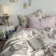 Coquette Pink Blooming Roses Bedding Set