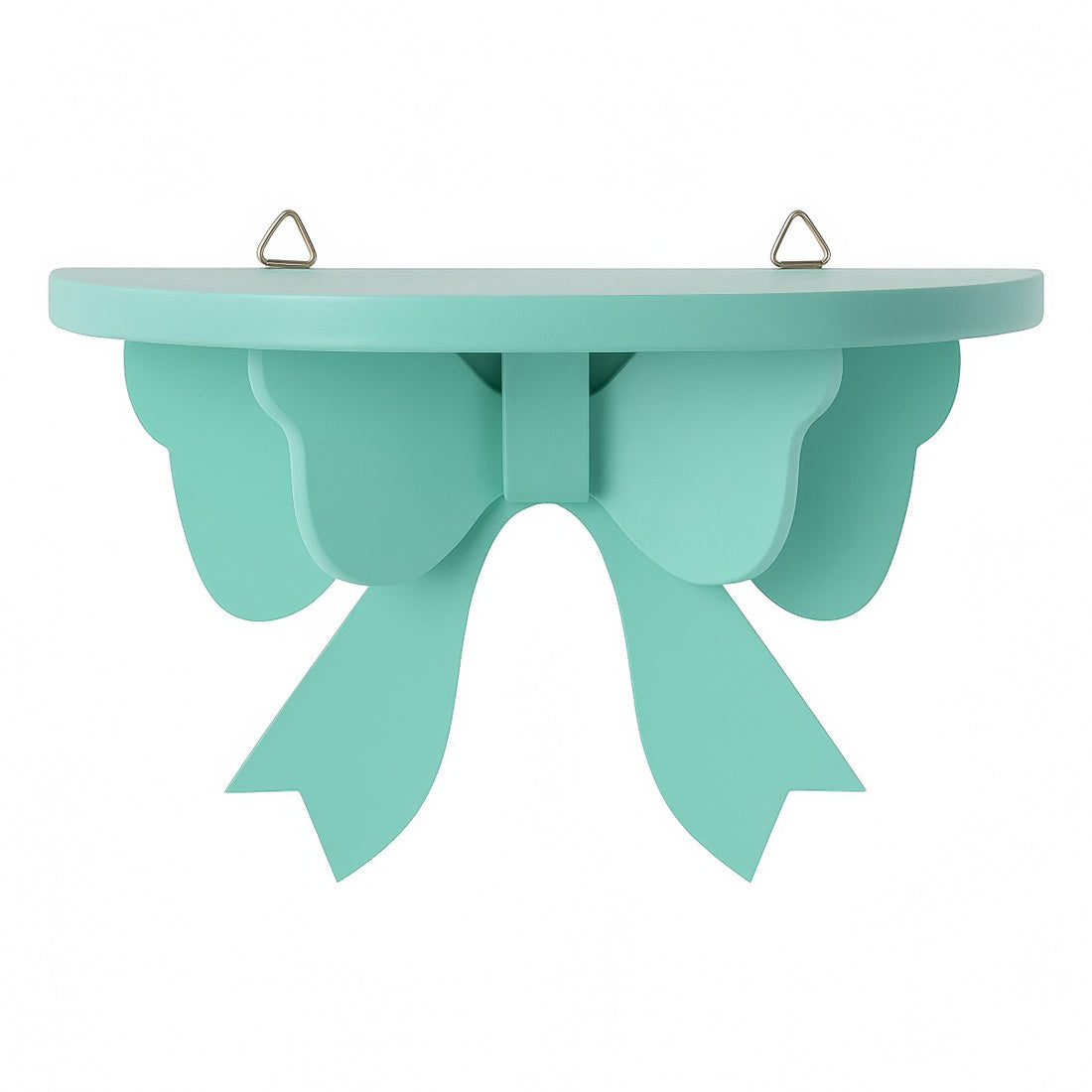 bow shaped wooden mini wall storage shelf for coquette aesthetic rooms