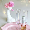 goose head shaped ceramic flower vase for coquette aesthetic rooms