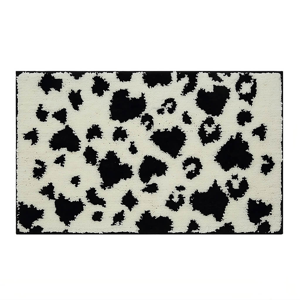 Cow Print B&W Tufted Rug - Shop Online on roomtery