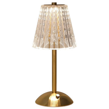 crystal lampshade brass metal table led lamp roomtery coquette aesthetic room decor