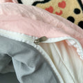 cute bubble tea embroidered light pink bedding set 