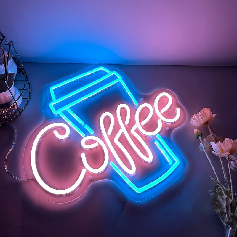 cute coffee shop wall decor neon sign roomtery