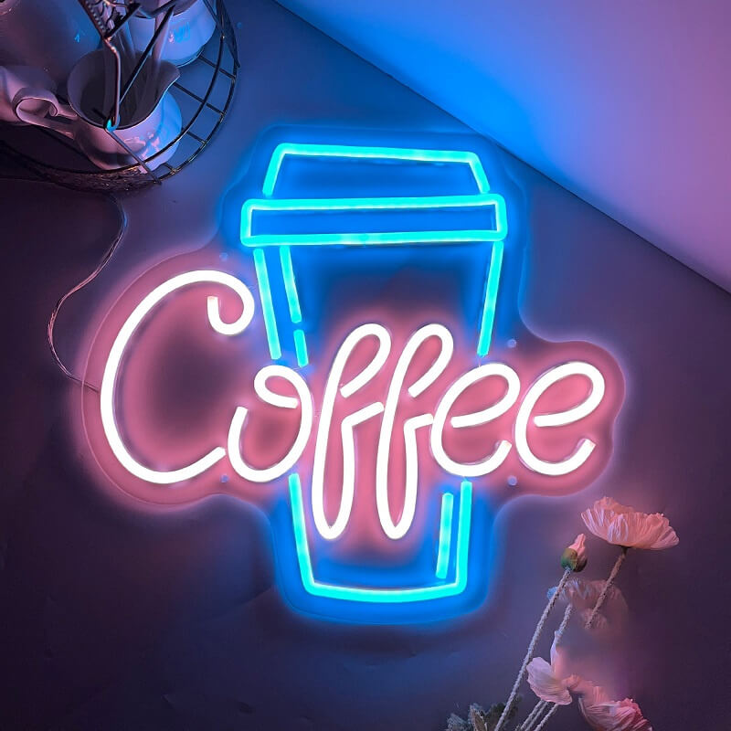 cute coffee shop wall decor neon sign roomtery