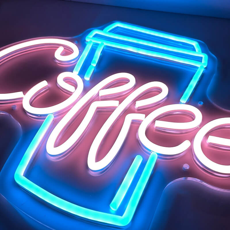 cute coffee shop wall decor neon sign roomtery