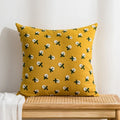 cute little embroidered daisy flower cotton decorative cushion cover roomtery