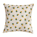 cute little embroidered daisy flower cotton decorative cushion cover roomtery