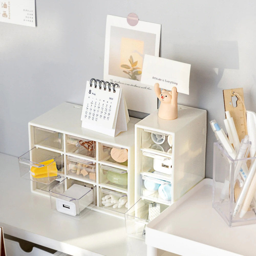 Minimalist Mini Desk Drawer  Aesthetic Room Organizers - roomtery
