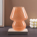 cute aesthetic mushroom shaped striped glass vase and candle holder