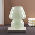 cute aesthetic mushroom shaped plain glass vase and candle holder